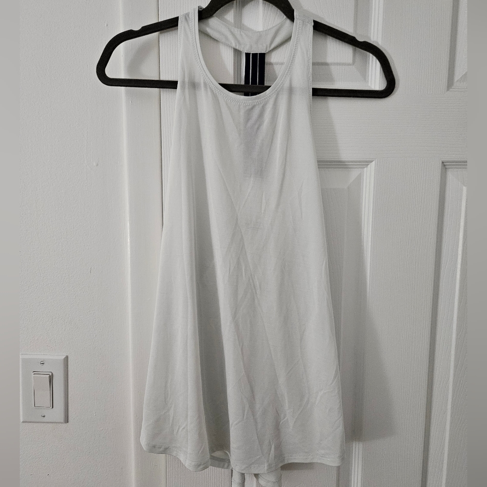 Athleta Translucent Light Blue Racerback Tank Top, Size S